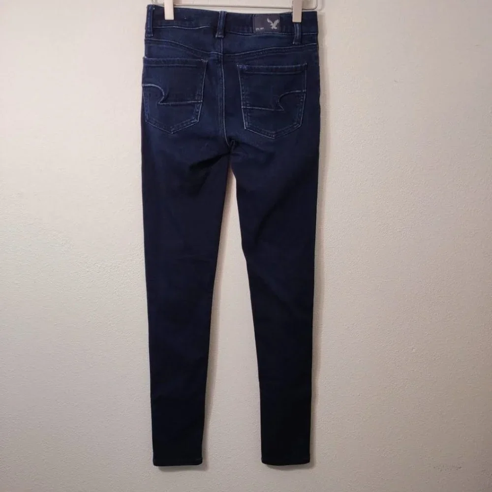 American Eagle Dark Wash Hi-Rise Jegging 0